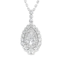 This gorgeous 18k white gold necklace by Christopher Designs featur...