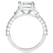 Classique Creations Emerald Diamond Marquise Split Shank Engagement Ring