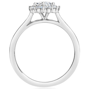 Classique Creations Marquise Halo High Polish Band Engagement Ring