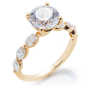 Classique Creations Oval Diamond Shared Prong Engagment Ring