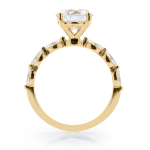 Classique Creations Oval Diamond Shared Prong Engagment Ring