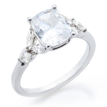 Classique Creations Cushion Diamond Marquise Sidestone Engagement Ring