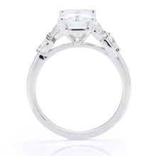 Classique Creations Cushion Diamond Marquise Sidestone Engagement Ring