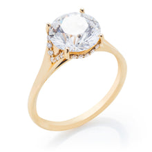 Classique Creations Concave Shank Hidden Halo Engagement Ring