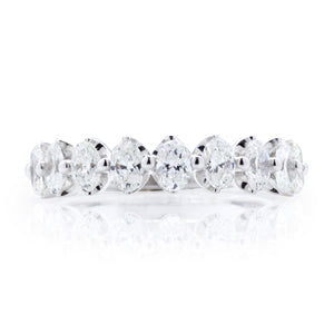 Classique Creations Large Oval Diamond Halfway Band