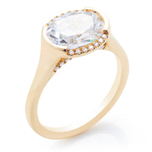 Classique Creations Oval East West Semi Halo Engagement Ring