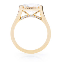 Classique Creations Oval East West Semi Halo Engagement Ring