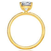 Classique Creations Knife Edge Milgrain Edge Engagement Ring
