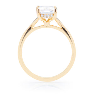 Classique Creations Graduated Shank Hidden Halo High Polish Engagement Ring