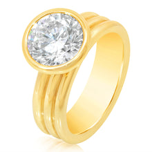 Classique Creations Triple Band Cigar Design Engagement Ring