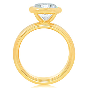 Classique Creations Triple Band Cigar Design Engagement Ring