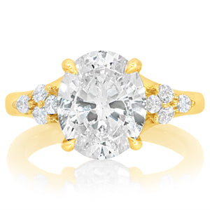 Classique Creations Four Marquise Stone Cluster Engagement Ring