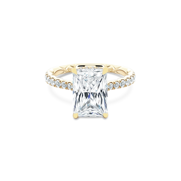 A. Jaffe Emerald Diamond Pave Engagement Ring — photo 1 of 3