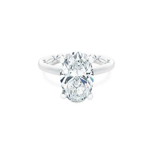 A. Jaffe Oval Solitaire Diamond Engagement Ring — photo 1 of 3