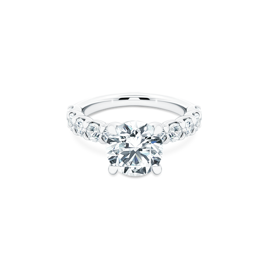 A. Jaffe Round Diamond Shared Prong Engagement Ring — photo 1 of 3