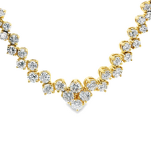 Estate piece: 14k yellow gold diamond necklace. 
Diamonds: 38 round...