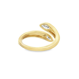 .50ct 14k Yellow Gold Diamond Bypass Ring