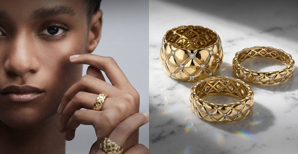 A.JAFFE Quilts gold rings
