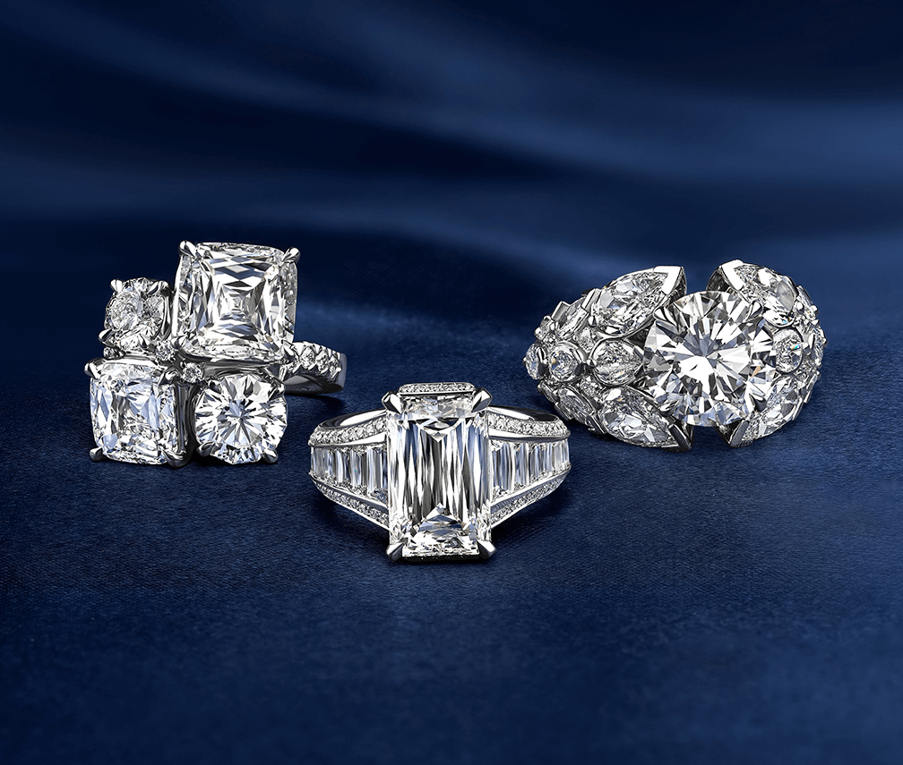 Christopher Designs Crisscut diamond engagement rings