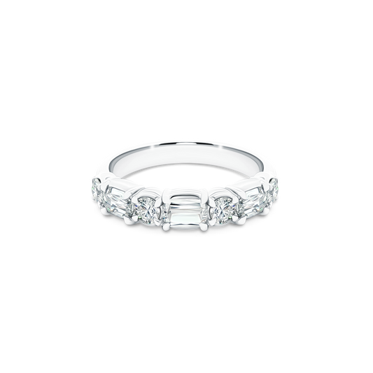 Christopher Designs Mixed Shape Diamond Wedding Ring — photo 1 of 6