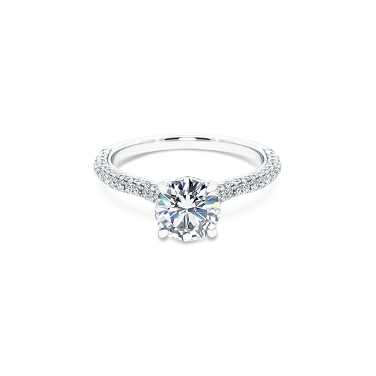Christopher Designs Round Diamond Pave Engagement Ring — photo 1 of 3