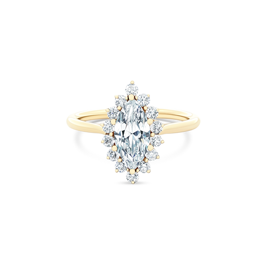 Classique Creations Marquise Halo Diamond Engagement Ring — photo 1 of 2