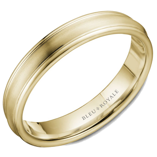 Crown Ring Bleu Royale Men's Band | 14K Gold | 4.5mm | RYL-039Y45 — photo 1 of 2