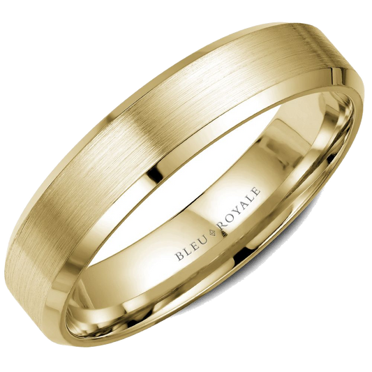Crown Ring Bleu Royale Men's Band | 14K Gold | 5mm | RYL-023Y5 — photo 1 of 2