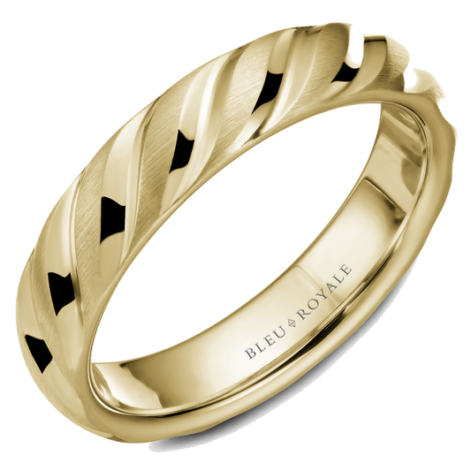 Crown Ring Bleu Royale Men's Band | 14K Gold | 5mm | RYL-043Y5 — photo 1 of 2