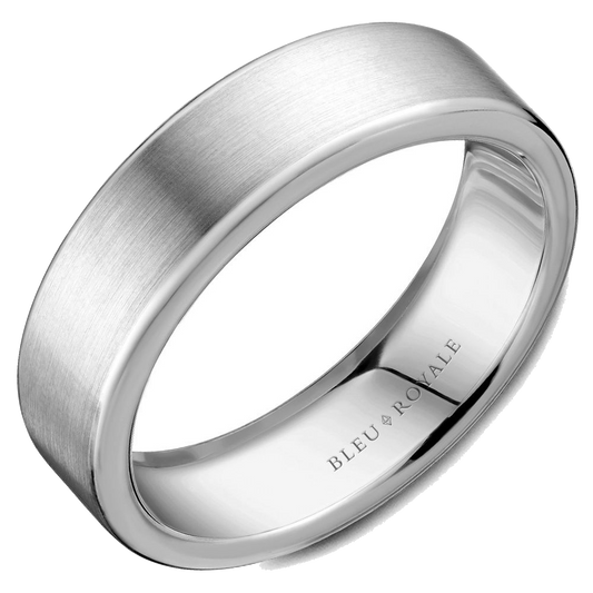 Crown Ring Bleu Royale Men's Band | 14K Gold | 6.5mm | RYL-037W65 — photo 1 of 2