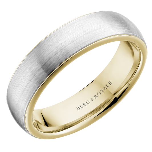 Crown Ring Bleu Royale Men's Band | 14K Gold | 6mm | RYL-280WY6 — photo 1 of 2