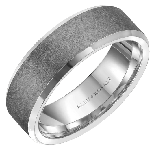 Crown Ring Bleu Royale Men's Band | 14K Gold & Tantalum | 7.5mm | RYL-182TW75 — photo 1 of 2