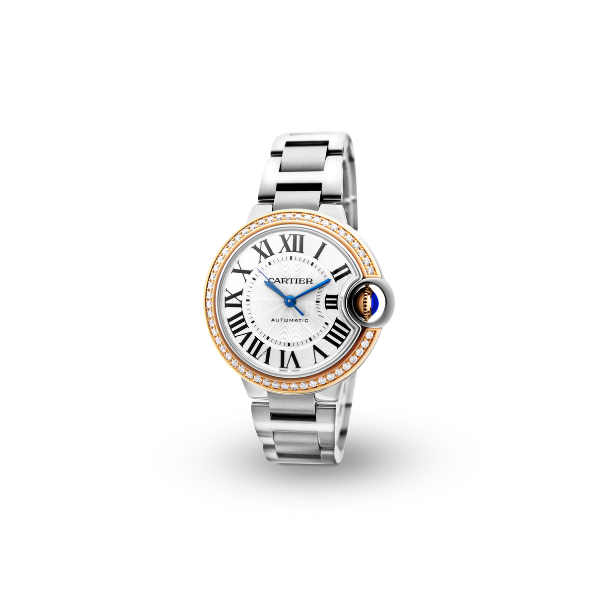 Pre-Owned Cartier Ballon Bleu With Diamond Bezel 3753