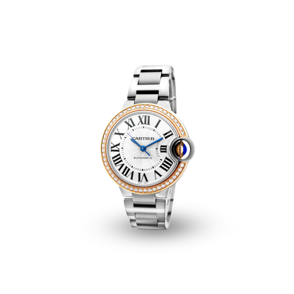 Pre-Owned Cartier Ballon Bleu With Diamond Bezel 3753