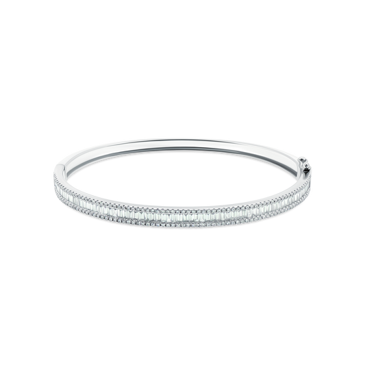 1.58ct 14k White Gold Diamond Bangle, SKU 170-4189