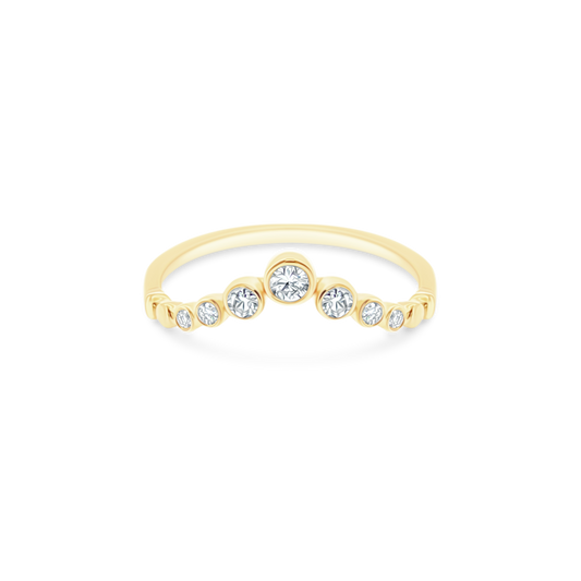 .21ct 14k Yellow Gold Diamond V Ring, SKU 130-2072