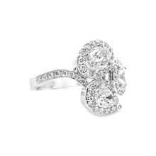 This stunning 18k white gold diamond band by Christopher Designs, f...