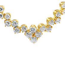 Estate piece: 14k yellow gold diamond necklace. 
Diamonds: 38 round...