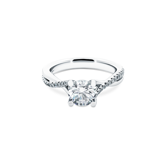 Fana Alternating Diamond Twist Engagement Ring — photo 1 of 3