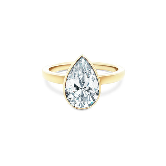 Fana Bezel Pear Diamond Engagement Ring — photo 1 of 3