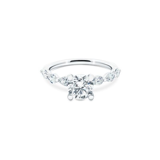 Fana Round Diamond Shared Prong Engagement Ring — photo 1 of 3