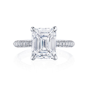 Tacori Solitaire Pave Diamond Engagement Ring