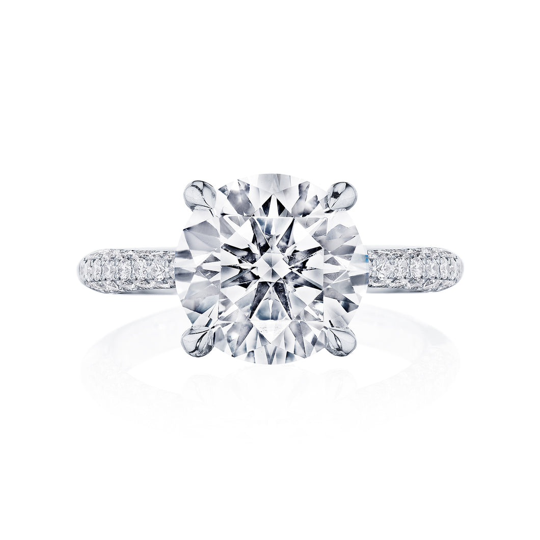 Tacori Solitaire Pave Diamond Engagement Ring