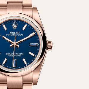 Rolex Oyster Perpetual 34 18 ct Everose gold M124205-0002 | H.L.