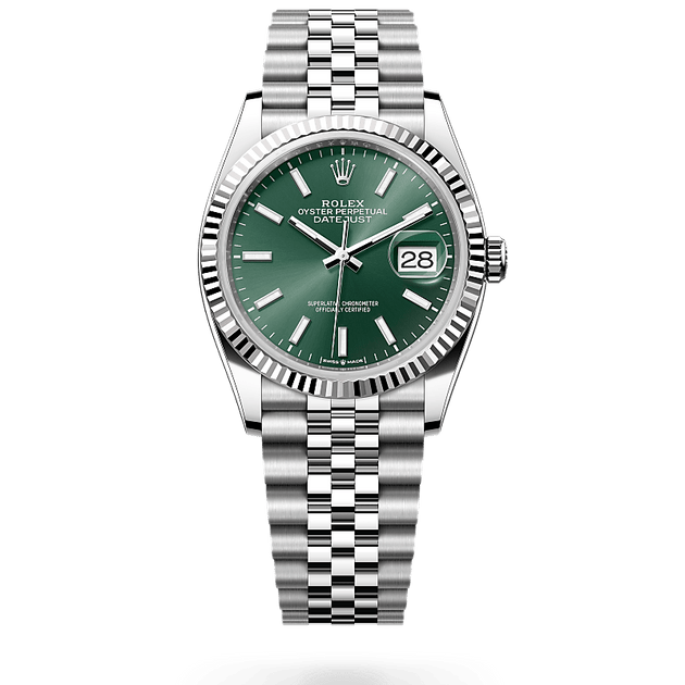 Rolex Datejust in White Rolesor - combination of Oystersteel and white gold, M126234-0051 - H.L. Gross Jewelers