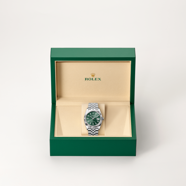 ROLEX 16234 公式認定証付きグリーンケース（本物です♪） Rolex Datejust in Oystersteel, Oystersteel and gold, M126234-0051