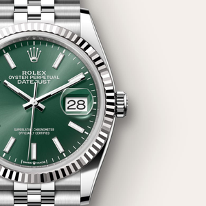 Rolex Datejust in White Rolesor - combination of Oystersteel and white gold, M126234-0051 - H.L. Gross Jewelers