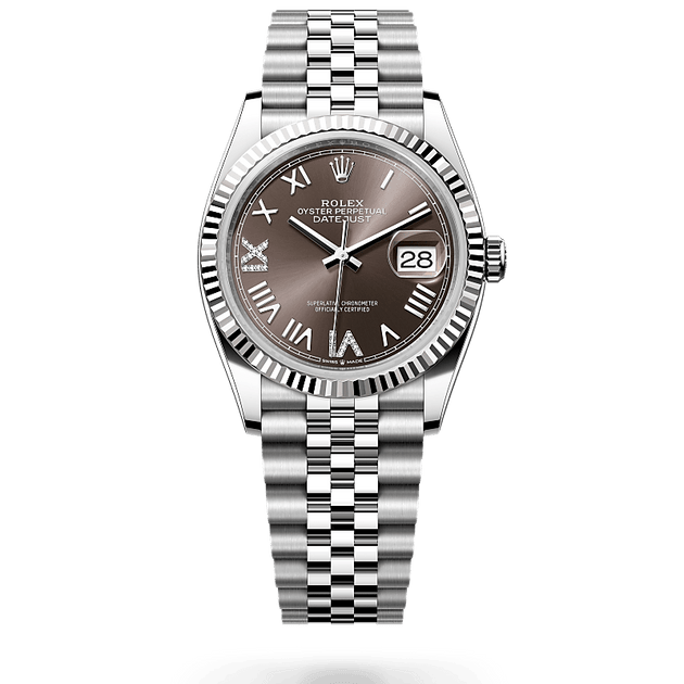 Rolex Datejust in White Rolesor - combination of Oystersteel and white gold, M126234-0071 - H.L. Gross Jewelers