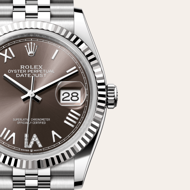 Rolex Datejust in White Rolesor - combination of Oystersteel and white gold, M126234-0071 - H.L. Gross Jewelers