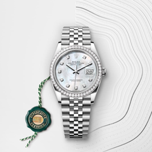 Oyster, 36 mm, Oystersteel, white gold and diamonds